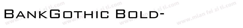 BankGothic Bold字体转换